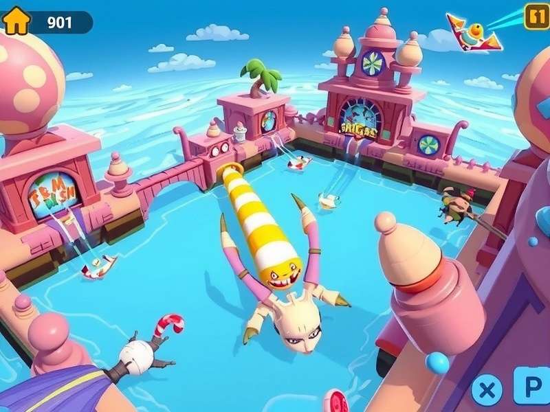 Splash Surge game screenshot showing water battle arena